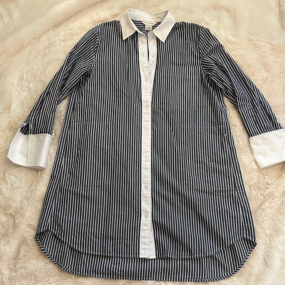Club Monaco Button-Down T-Shirt Dress, M